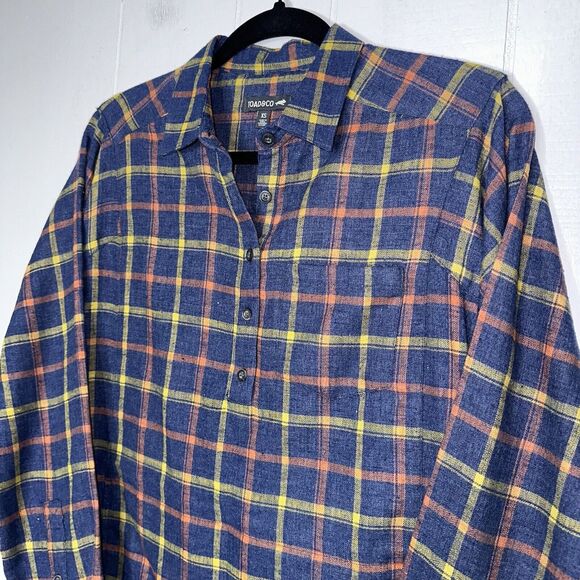 Toad & Co Women’s Popover Tunic Plaid Shirt Blue Size XS NWT - Picture 3 of 6